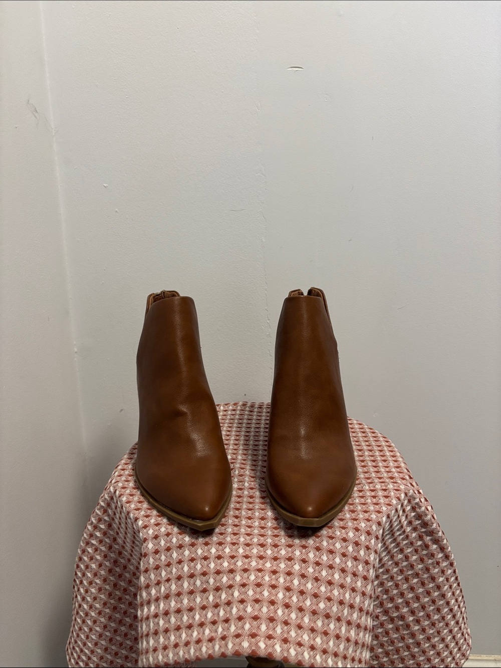 New in Box Wild Pair Tan Pointed Toe Ankle Booties